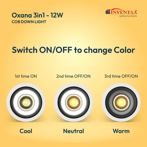 Inventa 3W COB downlight with sleek modern design