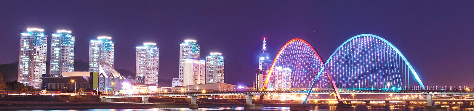 High-performance outdoor strip lights illuminating bridge architecture by Elite Hues Kattupakkam Chennai