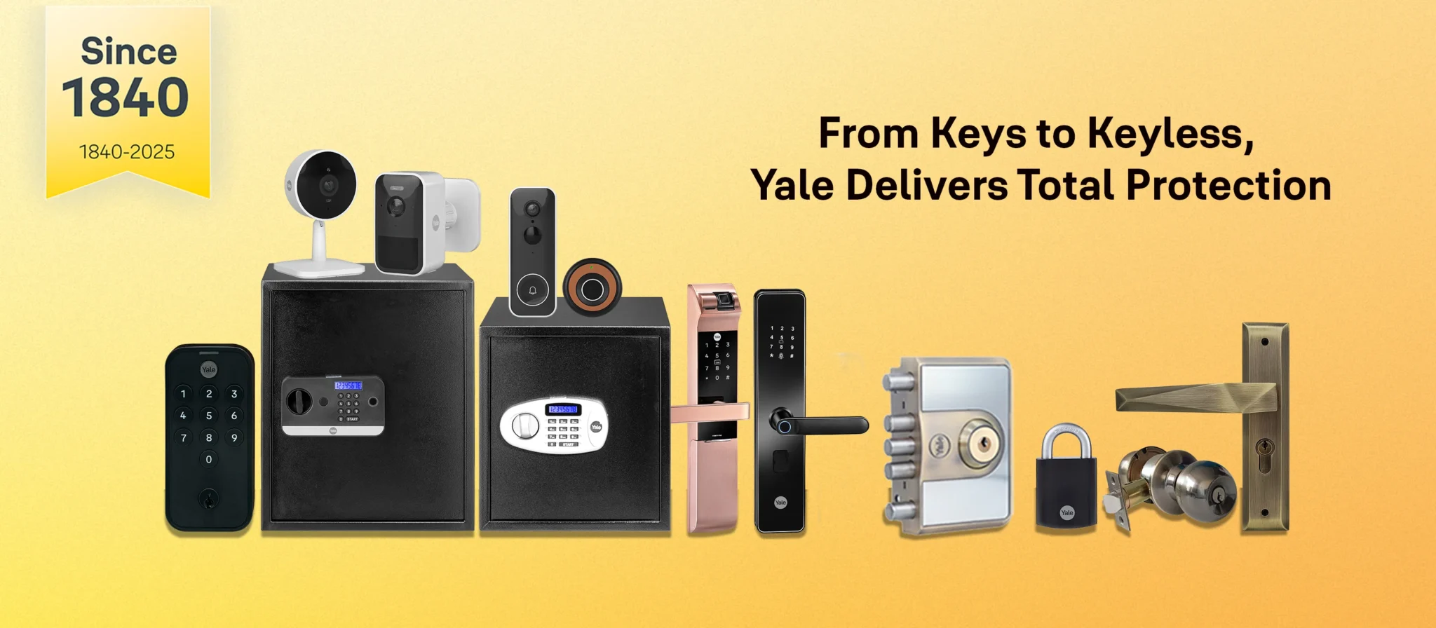 Yale push-button smart lock with handle