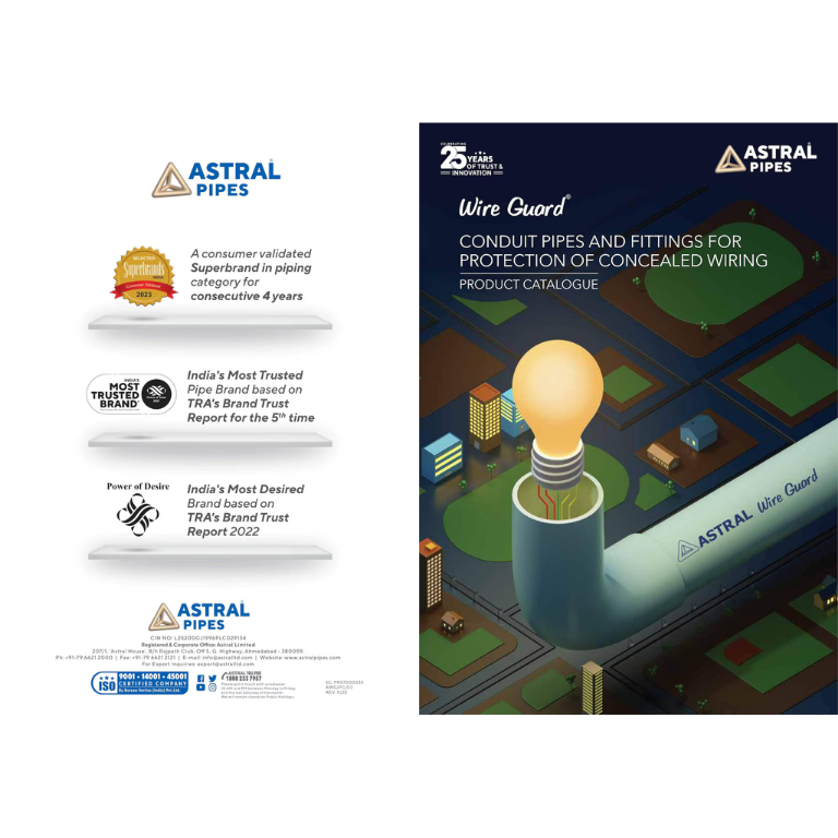 Electrical conduit brochure with product features