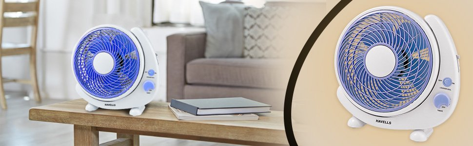 Havells modern black ceiling fan with sleek finish – Elite Hues Katupakkam showroom