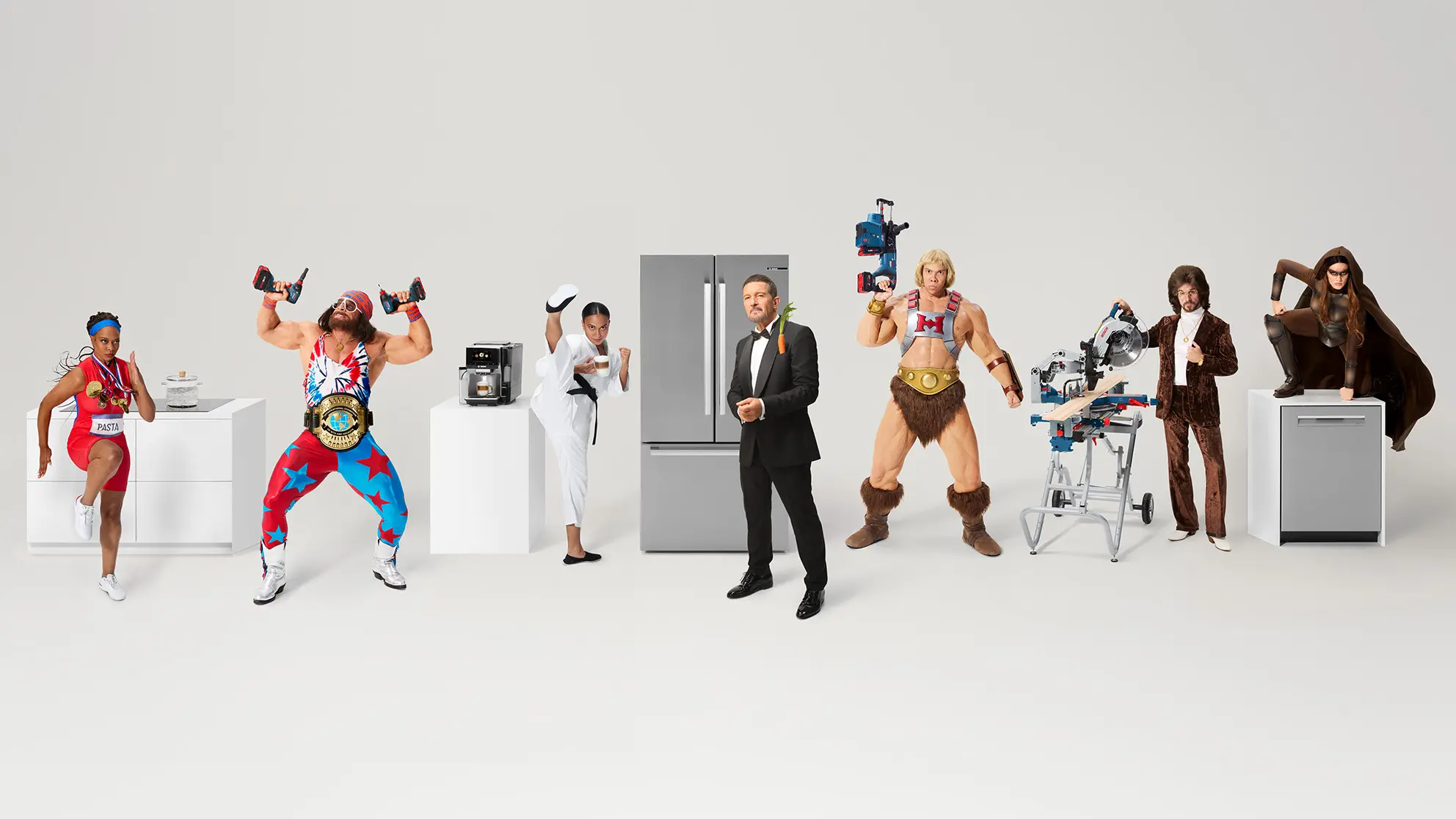 Bosch wood cutting machine on stand